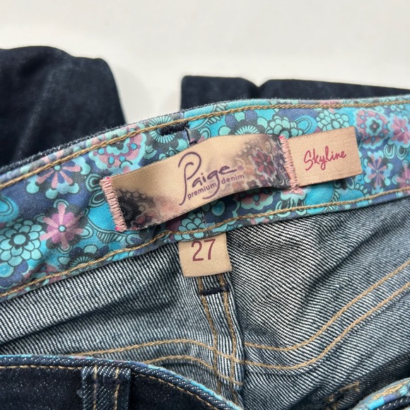 PAIGE | Skyline Dark Wash Flap Pocket Jeans Size 27 - Picture 5 of 6